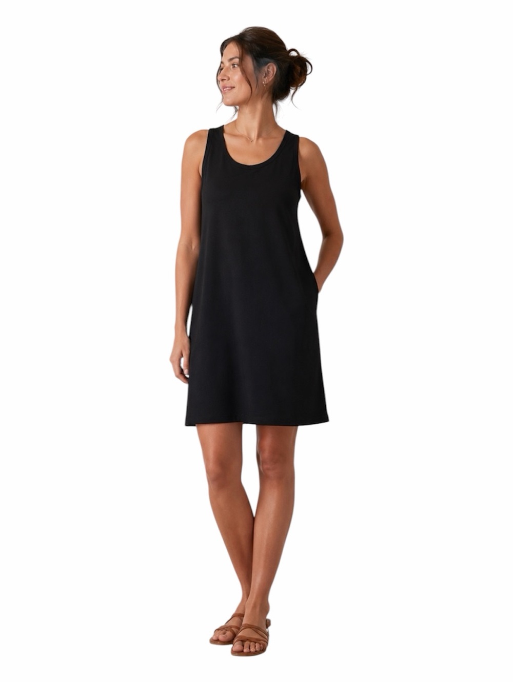 Horny Toad Toad&Co Black Sleeveless Shift Dress Size Large Casual Travel